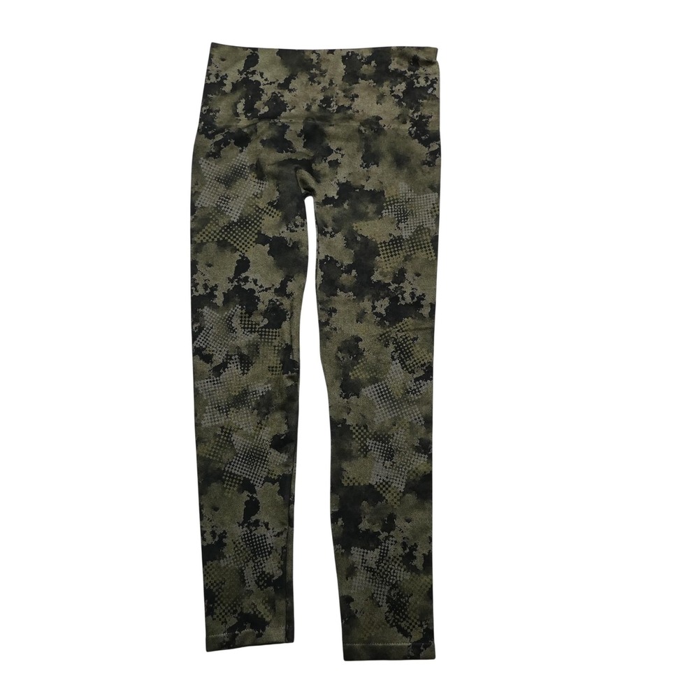 M. Rena Leggings‎ Womens One Size Green Camo High Rise Ankle Stretch Yoga Pants